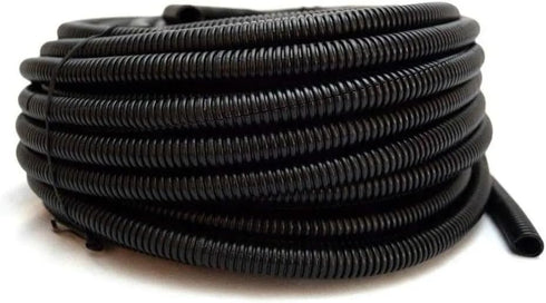 20 FT 3/8” Wire Loom Split Tubing Auto Wire Conduit Flexible Cover | Plastic Cover for Electrical Wires & Cables, Black...