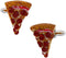 Pizza Slice Pair Cufflinks in a Presentation Gift Box & Polishing Cloth...