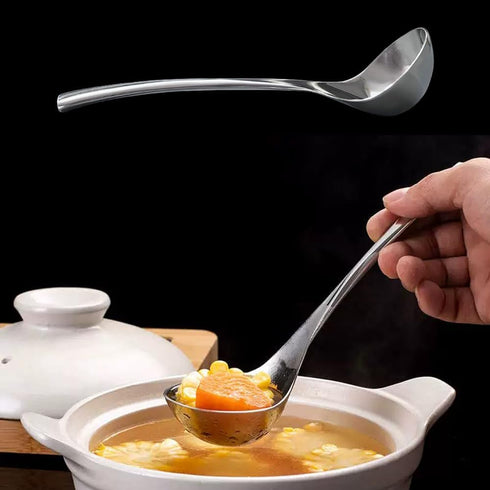Small Ladle,Sauce,Gravy Soup Spoon 1 Pack Hollow handle SUS 304 Stainless Steel 8‘’ Ladle (Color:Silver)....