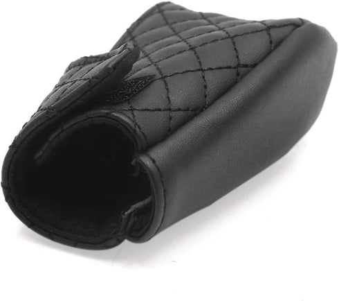 Universal Leather Gear Shift Cover: Car Stick Shift Knob Cover Protector with Velcro Fit for Most Automatic Vehicle SUV Truck(Black)...