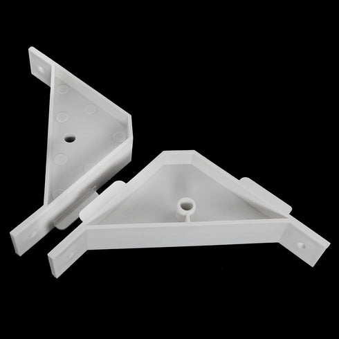 12PCS 90 Degree Cabinet Triangle Bracket Plastic White Corner Support Braces for Furniture Cabinets and Other Accessories...