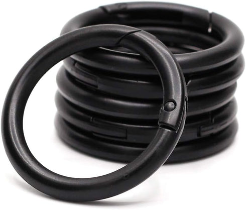10Pcs Zinc Alloy Spring O Ring, 1-1/4" 32mm Gate O Ring Round Carabiner Metal Snap Clip Trigger Spring Keyring Buckle for Bags,Purses...