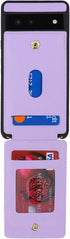 for Google Pixel 6 Case with Card Holder and Strap for Women,Crossbody Lanyard,Ring Stand,Snap Clasp,Phone Wallet Cases 6.4 inch(Purple)......