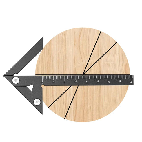 Aluminum Imperial Circle Center Positioning, 45/90 Degree Positioning Ruler, Right Angle Positioning, Centerline Positioning, Multi-Function Arrow...