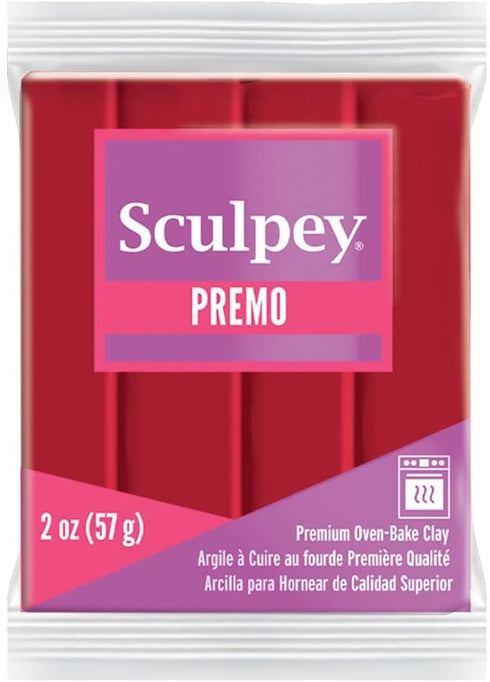 Sculpey Premo™ Polymer Oven-Bake Clay, Pomegranate Red, Non Toxic, 2 oz. bar, Great for jewelry making, holiday, DIY, mixed media and more. Premiu...