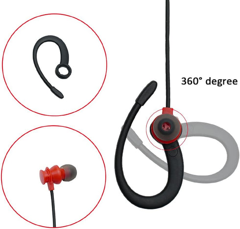 G Shape Earpiece, Walkie Talkie Headset with PTT Mic Compatible with Motorola Talkabout MH230R MR350R T200 T200TP T260 T260TP T460 T600 MT350R 2 W...