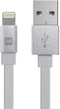 Monoprice 112858 Apple MFi Certified Flat Lightning to USB Charge & Sync Cable - 3 Feet - White Compatible With iPhone X, 8, 8 Plus, 7, 7 Plus, 6,...
