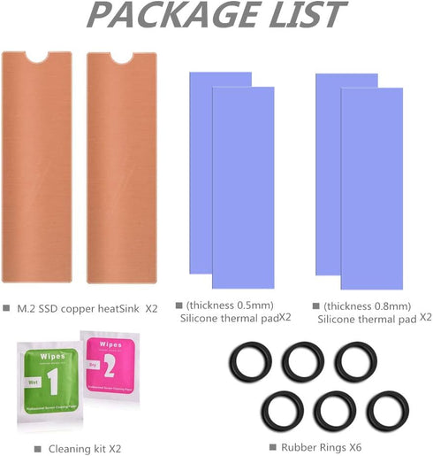 M.2 Copper Heatsinks Cooler for M.2 2280 SSD Laptop?2 Pack?...