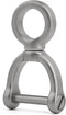 TISUR Titanium Swivel D-Rings with Screw Shackle Horseshoe U Shape Key Ring DIY with Rotated Link Leather Craft Purse 1 pcs...