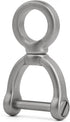 TISUR Titanium Swivel D-Rings with Screw Shackle Horseshoe U Shape Key Ring DIY with Rotated Link Leather Craft Purse 1 pcs...