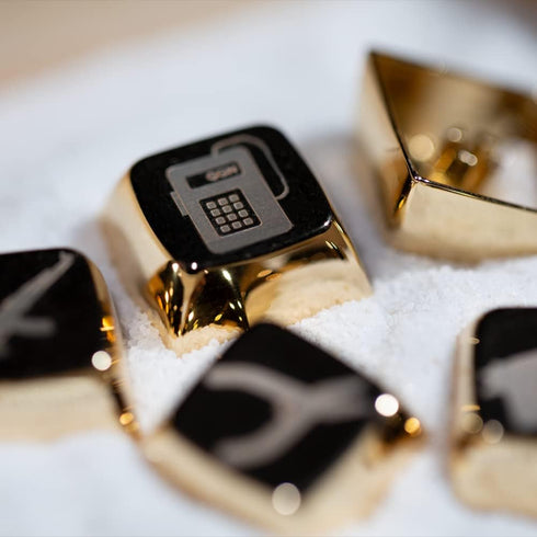 Metallic XDA Keyboard caps (Gold 4keycaps) Mechanical Keyboards Compatible for Cherry MX Kailh Outemu...