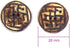 Decorative and Unique Handmade Natural Bone Buttons - Antique Brown - 28mm - Round Aztec Design - 2 pcs/pk. #1943...