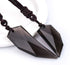 Wolentty Couple Distance Necklace Obsidian Wolf Tooth Amulet Spike Necklaces Gift for Men Women...