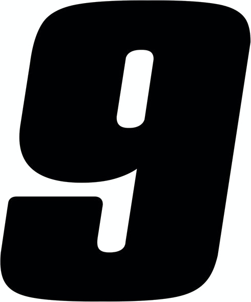 DD43B-9 Black 4" High-Gloss Precision Die Cut Vinyl Number 9, 3 Pack...