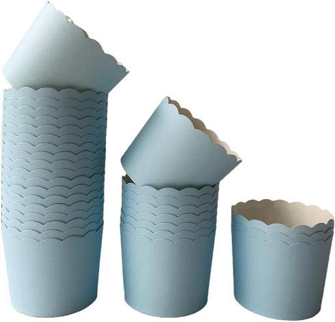 NB Paper Baking Cups 90-Pack 6 oz Greaseproof Baking Cups Cupcake Muffin Cases Disposable Cupcake Wrappers for Birthday Baby Shower Wedding And Pa...