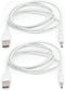 2PCS USB to 5V DC Power Cable White,4FT/1.2M USB to 3.5 x 1.35mm Plug Barrel Jack 5V DC Power Supply Cord Cable,20AWG USB DC 5V Charging Cable Ada...