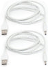 2PCS USB to 5V DC Power Cable White,4FT/1.2M USB to 3.5 x 1.35mm Plug Barrel Jack 5V DC Power Supply Cord Cable,20AWG USB DC 5V Charging Cable Ada...
