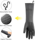 HOMSSEM Dishwashing Gloves with Hanging Hooks 2Pairs of Dish Gloves Latex Navy, Gray Rubber Gloves for Cleaning...