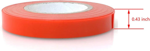 Garden Tie Tape 3Rolls x 66 Feet x 0.43" Wide Plant Ribbon Garden Vinyl Stake for Garden Tools Tying Machine Vegetable Fruit Tree Tapenter, Red...