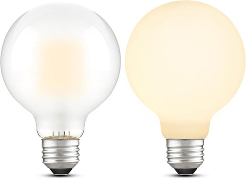 Vanity Light Bulbs for Bathroom?Dimmable G25/G80 Globe Light Bulbs E26 4W(40W Equivalent)?AC120V Warm White 2700K 350LM,Round Light Bulbs for Make...