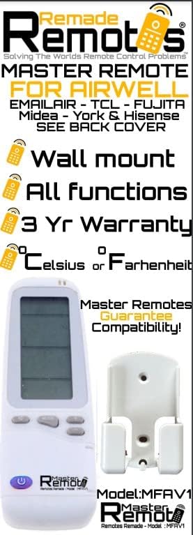 Master Universal Air Conditioner Remote for Airwell...