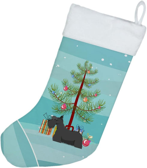Caroline's Treasures CK3560CS Scottish Terrier Christmas Tree Christmas Stocking Fireplace Hanging Stockings Christmas Season Party Decor Family H...
