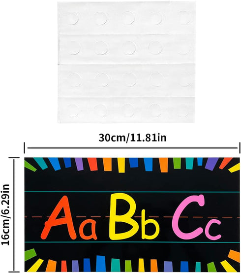 12 Pcs Alphabet Bulletin Board Strips, Alphabet Chart Number Line for Classroom Wall Decorations, Including ABC Number Line and 0-10 Number Bullet...