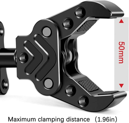 Super Clamp Camera Clamp Mount with 1/4" Thread Bottom Clamp for Gopro Camera ?Ronin?LCD Field Monitor, LED Lights, Flash, Mic, Action Cam...
