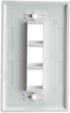 Keystone Wall Plate 3 Port, White (Cat5e, Cat6, Coax (Video), Aux (Cat6 for Data, IP Phone, POTS or Other), Single Gang, CableWholesale...