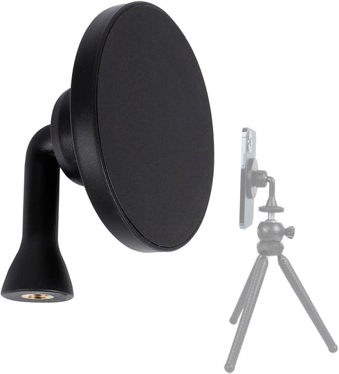 Magnetic Phone Tripod Mount Adapter with 1/4"-20 Hole Compatible with MagSafe for iPhone 15 14 13 12 Plus Pro Max Mini Series,Magsafe Case, Selfie...