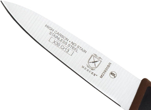 Mercer Culinary Millennia Color Handle Cutlery 3" Slim Paring Knife Brown...