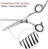 Chibuy Dog Grooming Scissors 4CR Stainless Steel Pet Thinning Shears for Dogs and Cats, Heavy-duty titanium coated Home Dog Thinning Scissors, Siz...
