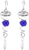 Wind Spinner Stabilizer Crystal Ball, 2 Gazing Ball Spiral Tail Wind Spinner Garden Wind Spinner Tail Stabilizer with Swivel Hook(Blue)...