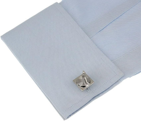 Turntable Record Player DJ Music Pair Cufflinks in a Presentation Gift Box & Polishing Cloth...