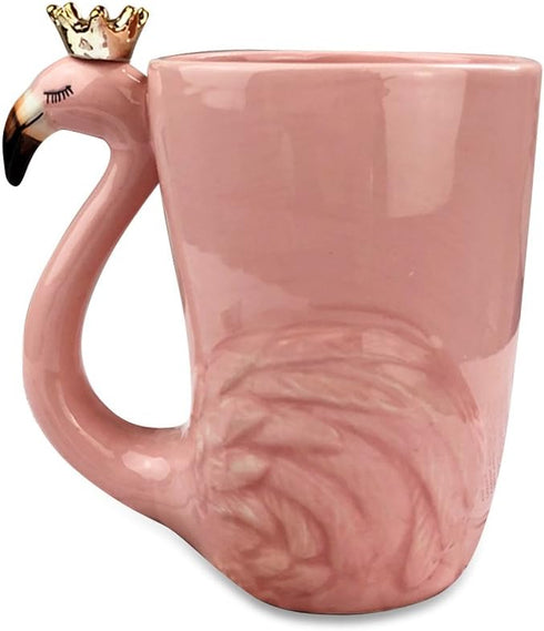 16 oz Cute Pink Coffee Mug Ceramic Flamingo Gift Unique Cups Mom Day Gift for Women Her Grandma Pretty Mug Funny Coffee Cup Funky Xmas Presents fo...