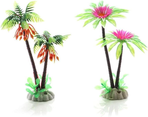 1Pc Mini Coconut Palm Tree,Aquatic Water Weeds Artificial Aquarium Plants Fish Tank Water Plant Grass Ornament for Fish Tank Decor Aquarium Décor...