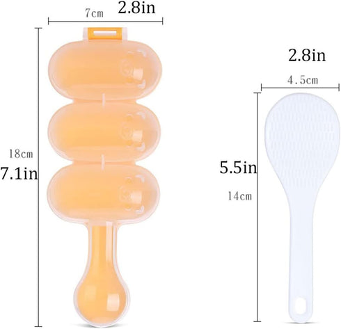 MXY Rice Ball Mould Shaker Sushi Roll Maker Kitchen Tools for Shake DIY Lunch with a Mini Rice Paddle (L-819)...