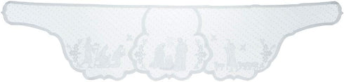 DoubleWood 20"x90" Christmas Decor Fireplace Scarf Fireplace Cloth White Lace Jesus Christmas Decorations Table Runner Winter Mantle Scarves Cover...