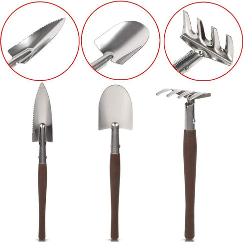 3PCS/Set Mini Gardening Plant Pot Shovel Spade Rake Plastic / Stainless Steel Handle Garden Plant Tool Kid Gardening Toy Perfect for Succulent Cac...