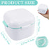 Denture Soak Container, Portable Denture Bath Box Cup, No-Leak Denture case,Retainer Cleaning Box Complete Clean Care for Dentures, Clear Braces, ...