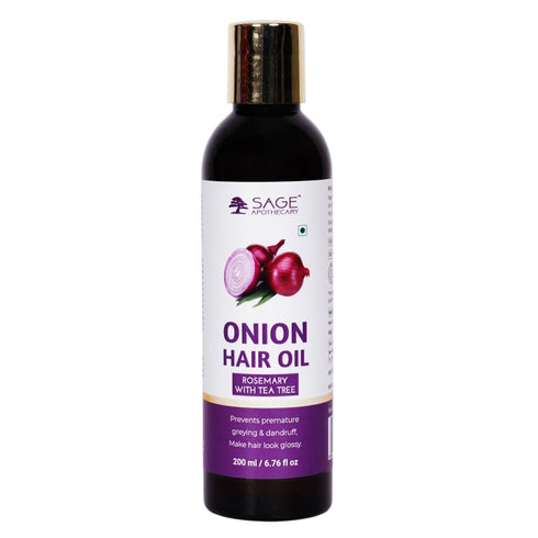 100% Natural Hair Oil Fusion: Onion, Rosemary, Tea Tree & Black Seed Blend for Long, Lustrous Shine | Silicon, Paraben & Mineral-Free - 200 ml...