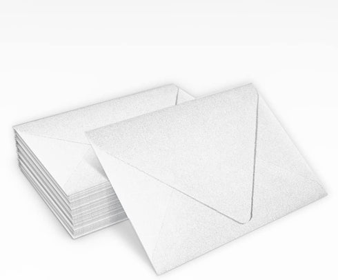 LUXPaper A2 Contour Flap Invitation Envelopes | 4 3/8" x 5 3/4" | Crystal Metallic | 80lb. Text | 50 Qty...