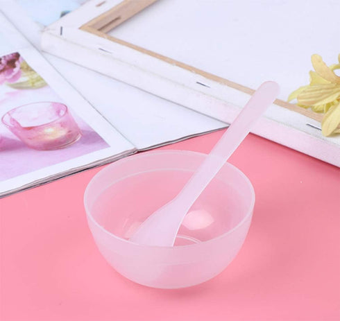 AKOAK Facial Mask Mixing Bowl + Spoon, Reusable Color mixing Bowl, Suitable for Facial Mask, Mud Mask and Other Skin Care Products (3.4 inch, 10 P...