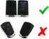 iJDMTOY Black Carbon Fiber Pattern Hard Plastic Shell Keyfob Protective & Keychain Compatible With Cadillac OEM 5923887 22756465, etc (ATS CTS DTS...