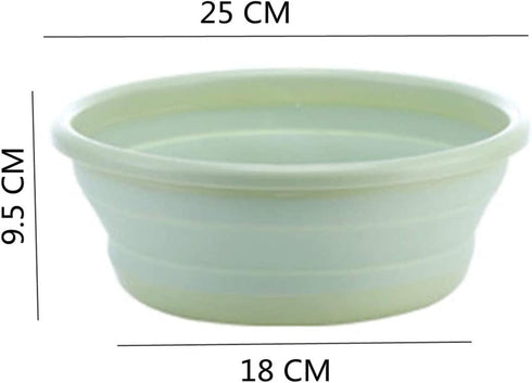 10" Multi-Purpose Collapsible Dish Tub Bowl BPA-Free Round Lightweight Collapsible Wash Basin (Green)...
