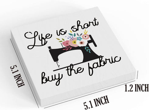 MUBIAO Quilting Gifts Sewing Gifts Sewing Room Decor Quilting Supplies Sewing Products Crochet Gifts Birthday Christmas Gifts Wooden Box Sign for ...