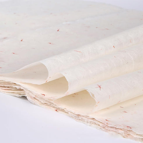 Acidea Mulberry Paper Sheets, 50 Sheets 11.8 x 15.7inch Mulberry Paper for Decoupage, Natural Fiber Rice Paper with Petal, Art Tissue Washi Paper ...