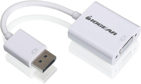 IOGEAR DisplayPort (M) to VGA (F) Adapter - DisplayPort 1.1a for both 1.62 & 2.7 Gbps - Full HD 1080p - GDPVGAW6...