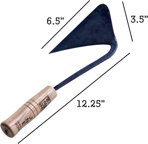 Homi YoungJu DaeJangGan Handmade Korean Hand Plow Garden Tool Weeding and Farming Weed Hoe/Homi/Ho-Mi Master Blacksmith With Working Gloves and Ar...