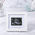 IHEIPYE Baby Sonogram Photo Frame - Ultrasound Picture Frame for Expecting Parents, Baby Showers, Gender Reveal Parties, Nursery Decor (Silver Tex...